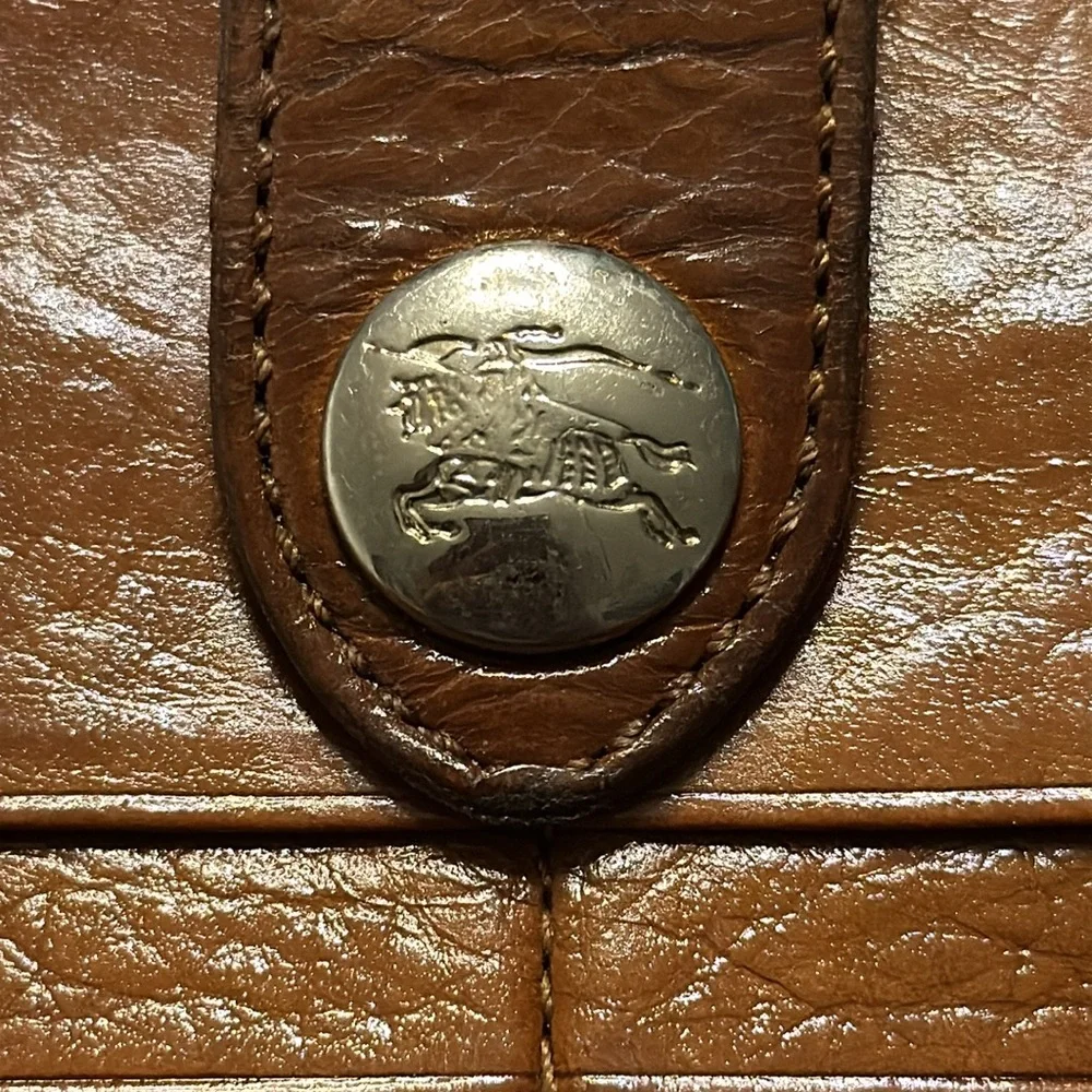 Burberry Quilted Denim And Leather Wallet